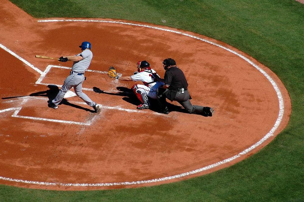 Baseball player batting